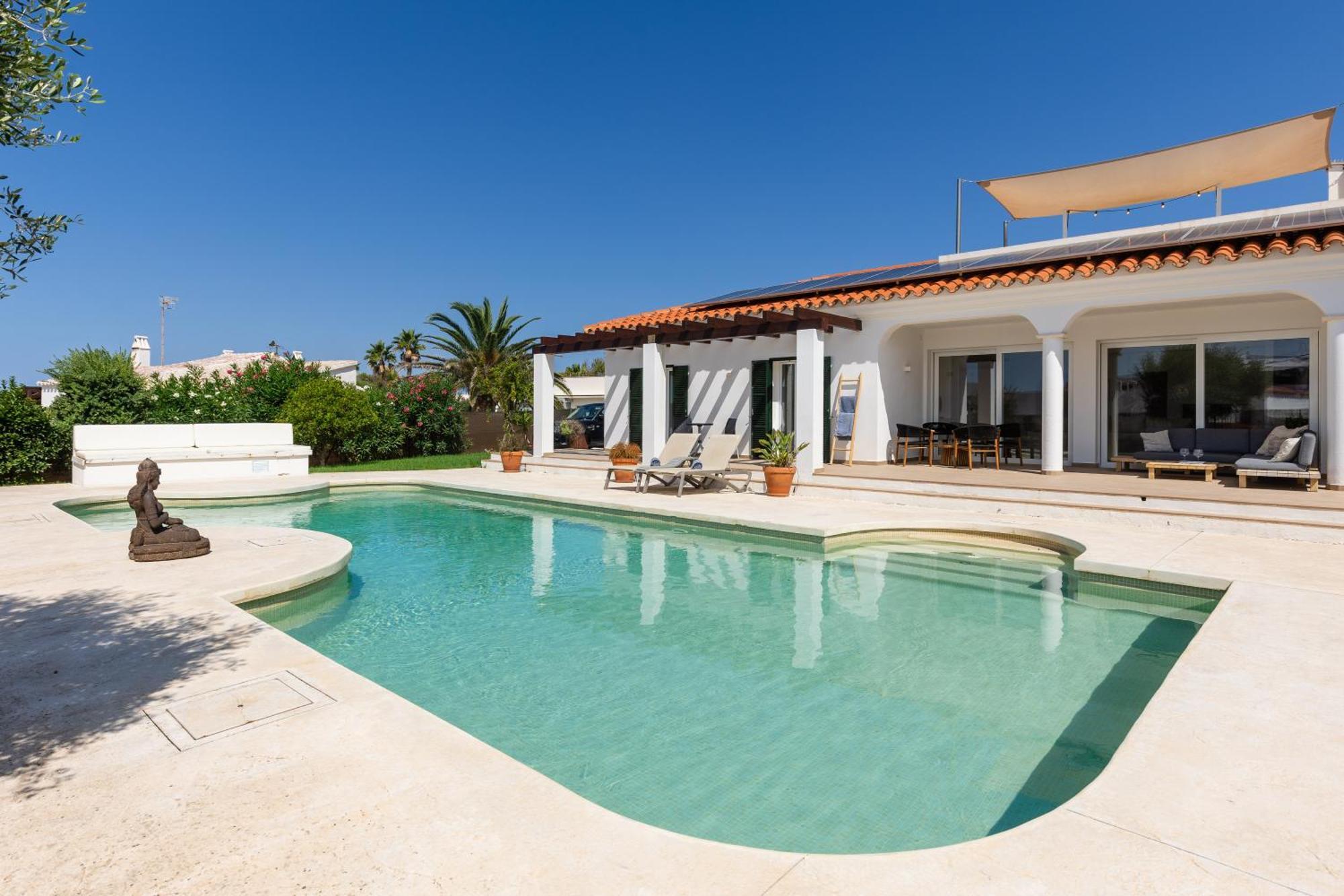 Villa Maravilla With Heatable Pool Rooftopbar With Sea Views And Range Rover Binibeca Eksteriør bilde