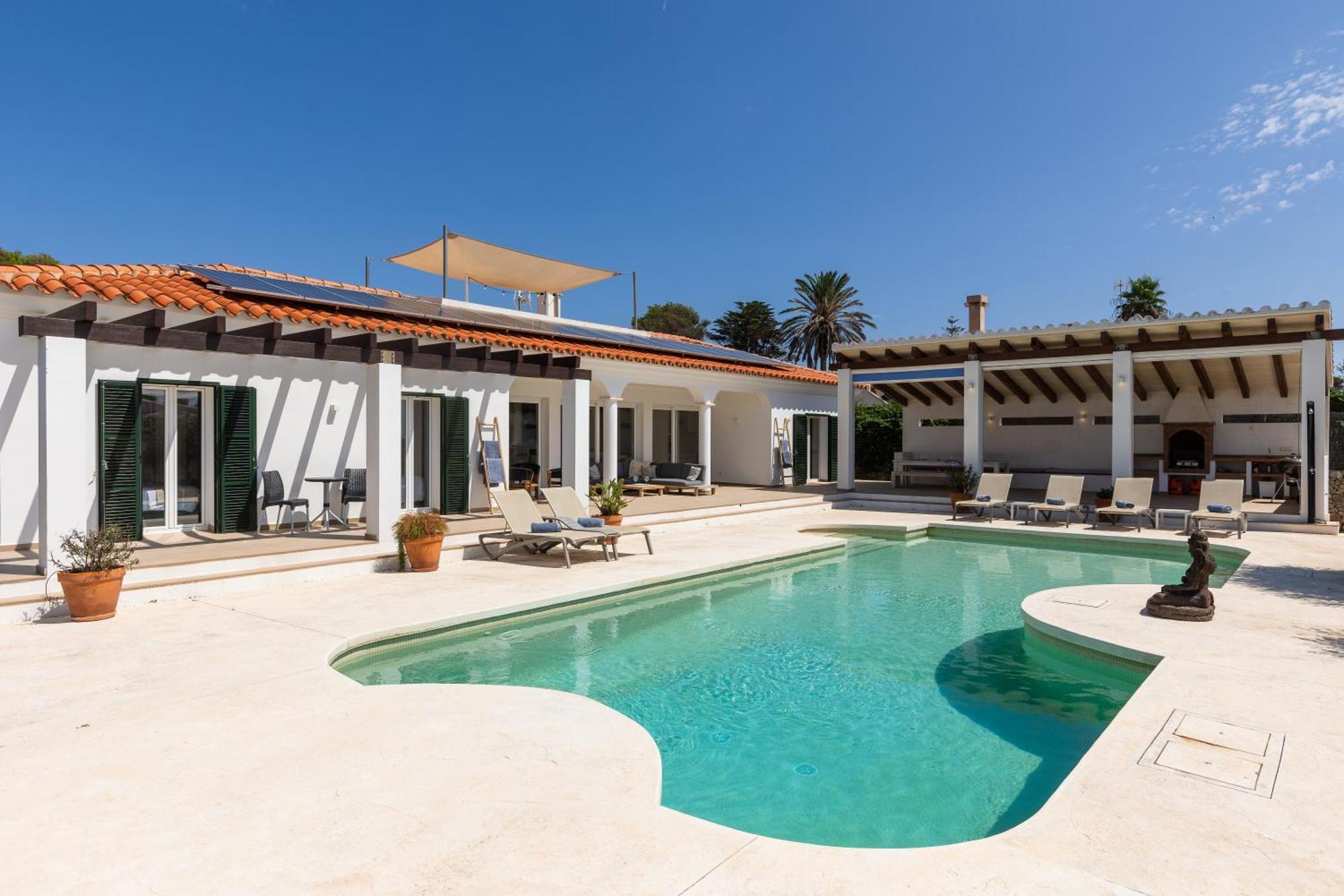 Villa Maravilla With Heatable Pool Rooftopbar With Sea Views And Range Rover Binibeca Eksteriør bilde