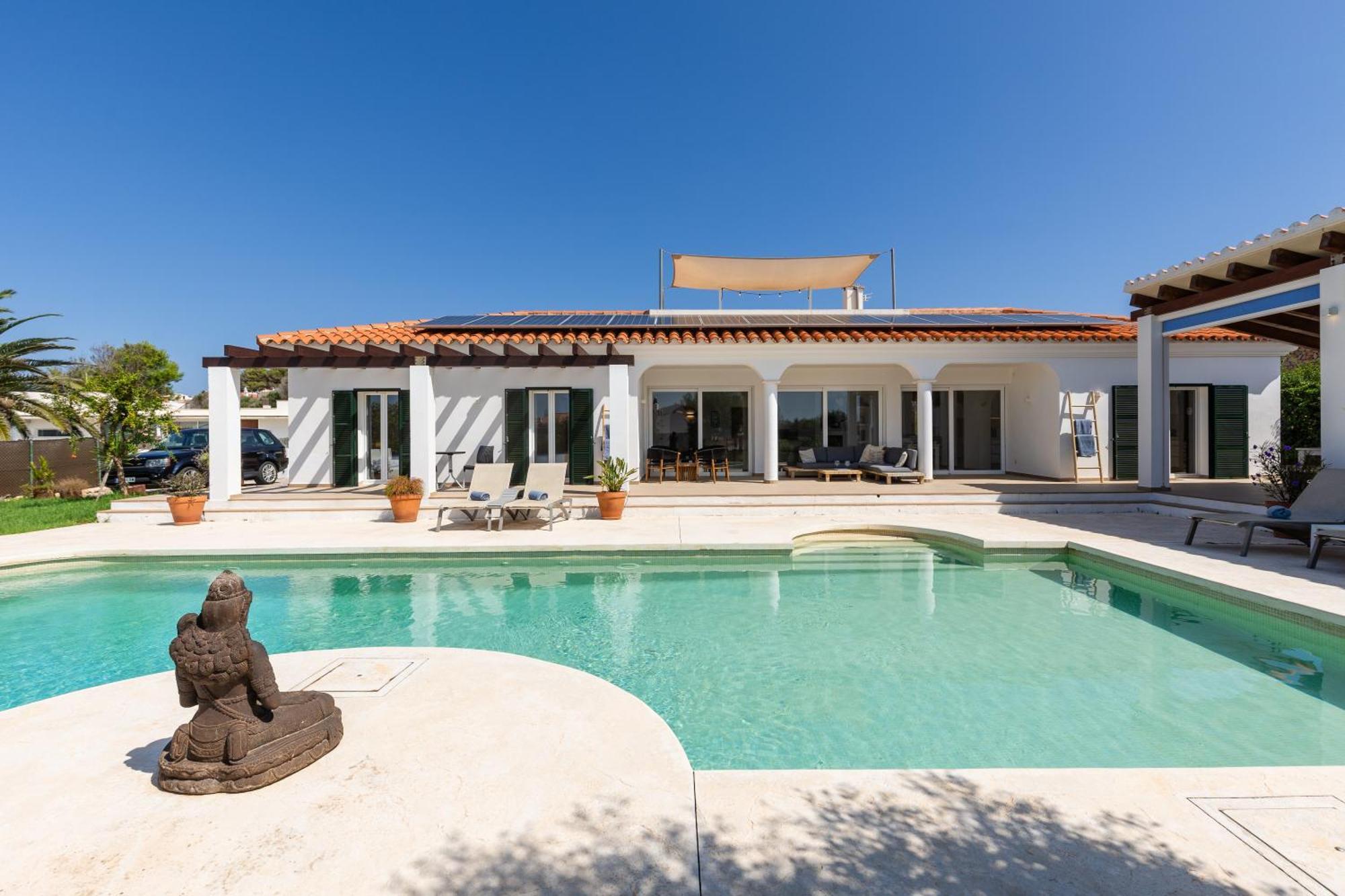 Villa Maravilla With Heatable Pool Rooftopbar With Sea Views And Range Rover Binibeca Eksteriør bilde