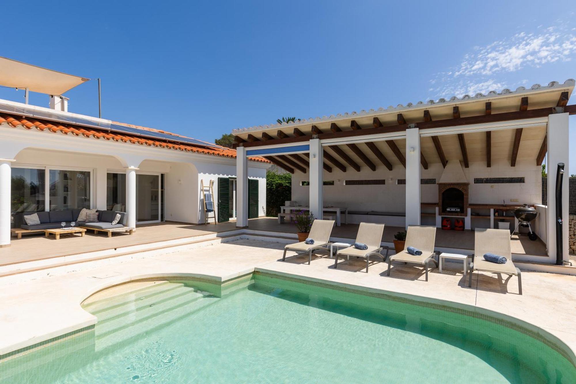 Villa Maravilla With Heatable Pool Rooftopbar With Sea Views And Range Rover Binibeca Eksteriør bilde